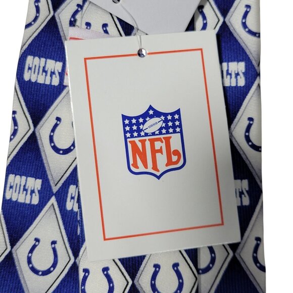 Indianapolis Colts Necktie Silk Diamond Design Neck Tie Logo NFL Football NEW - Picture 6 of 10